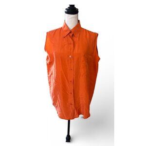 Silk Button Up Blouse Vintage Chazzz SZ Small